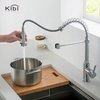 Kibi Aurora Single Handle Pull Down Kitchen Sink Faucet KKF2003CH